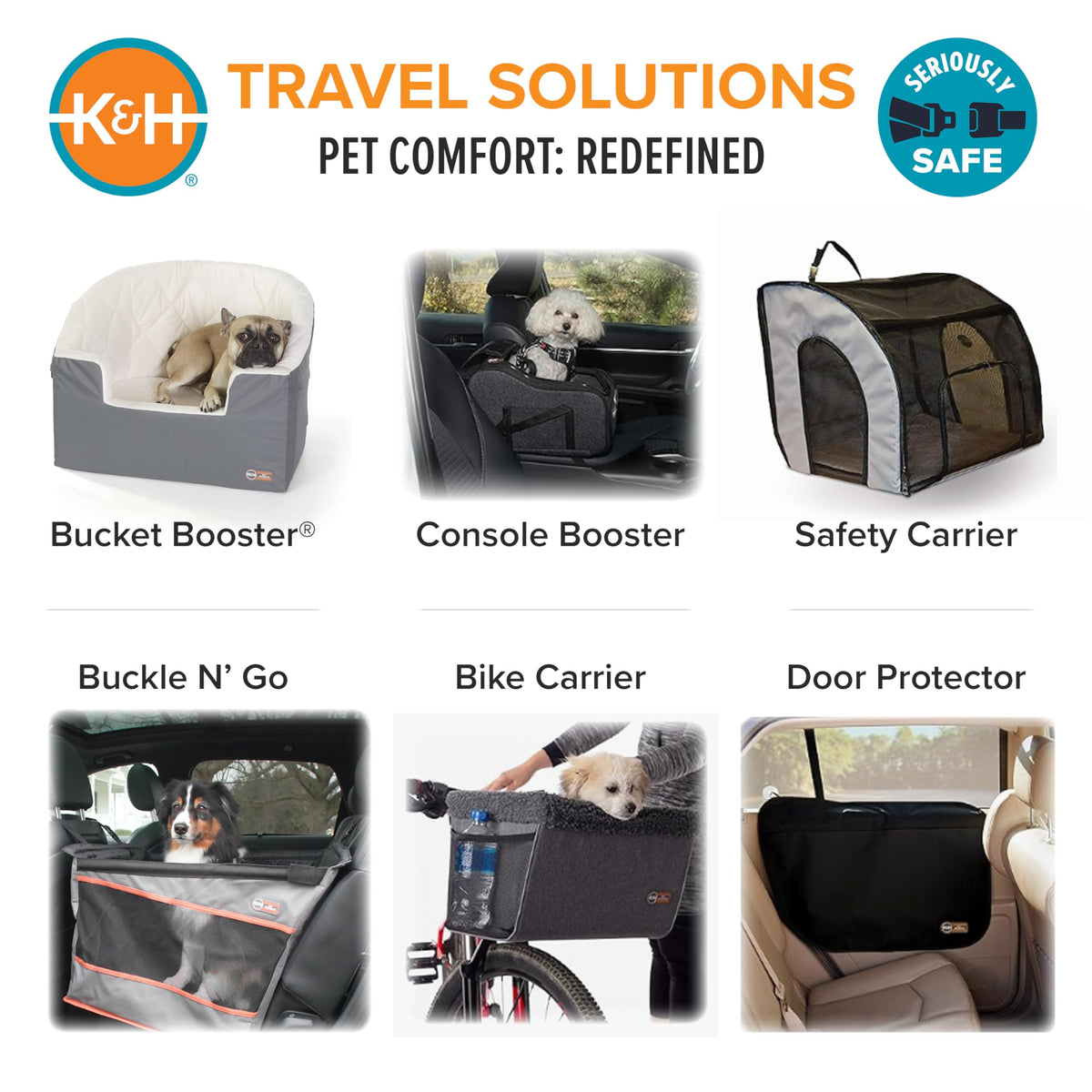 Dog Car Seat, Medium, Gray/Black M544278