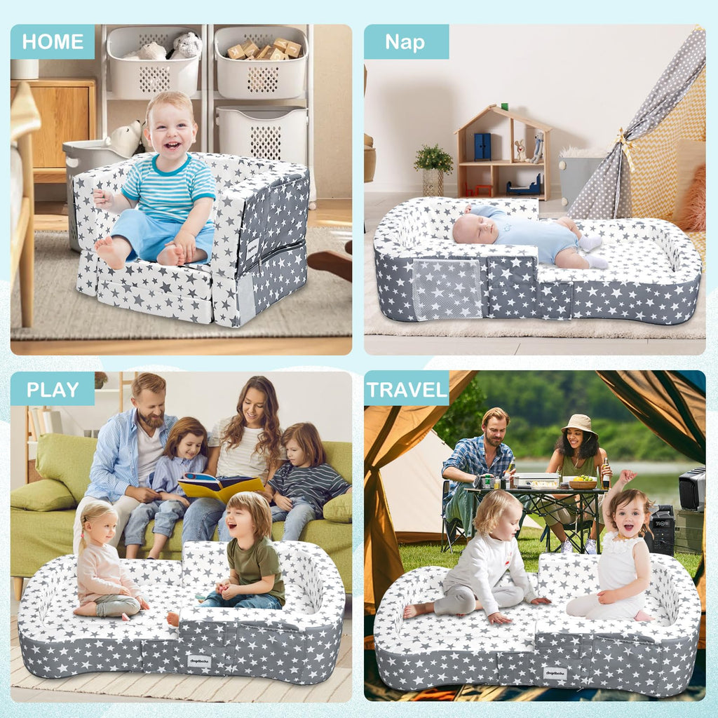 Portable Toddler Travel Bed & Chair 2-in-1 T4329
