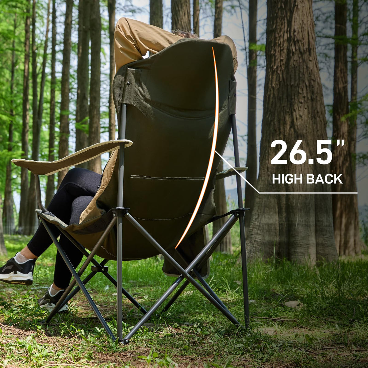 Folding Camping Chairs 2 Pack Green Q7973