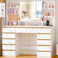 Large Vanity Desk with Sliding Mirror and Jewelry Storage I72702