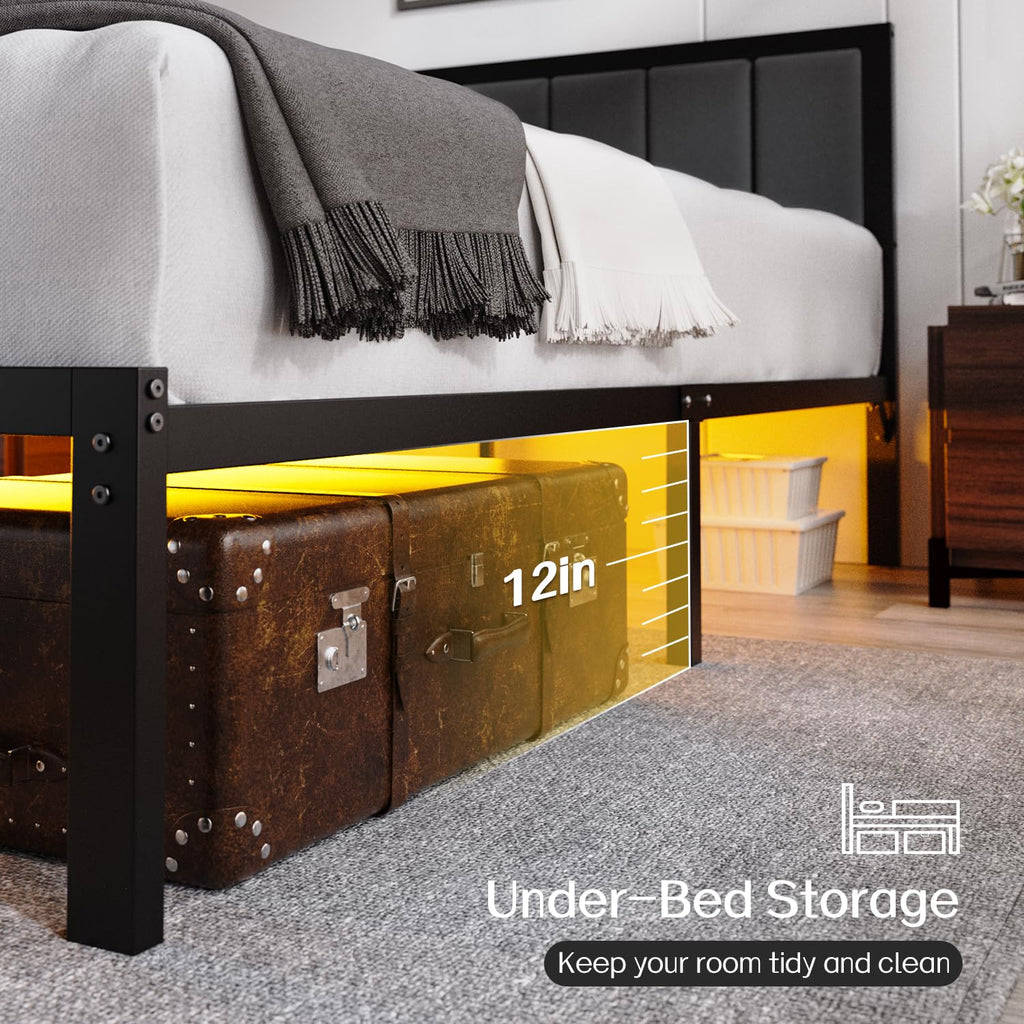 Full Bed Frame with Headboard E73746
