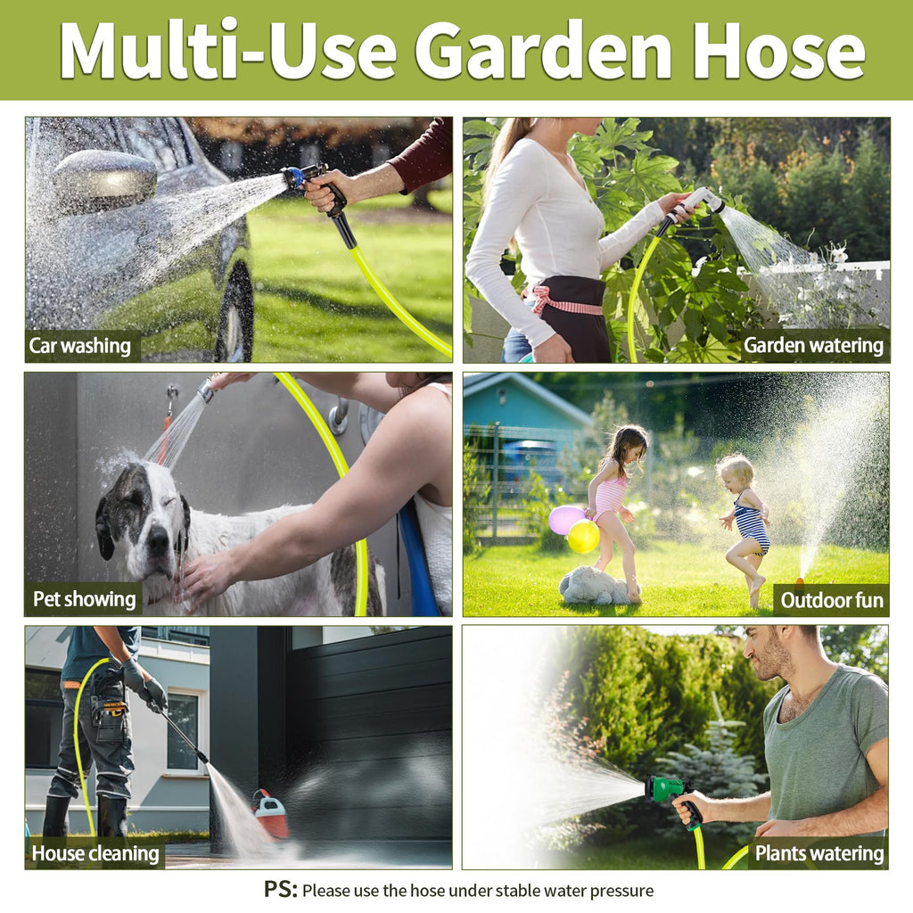 100FT x 5/8" Lightweight Hybrid Rubber Garden Hose N64233