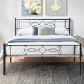 14" Full Size Metal Platform Bed Frame with Headboard X25810