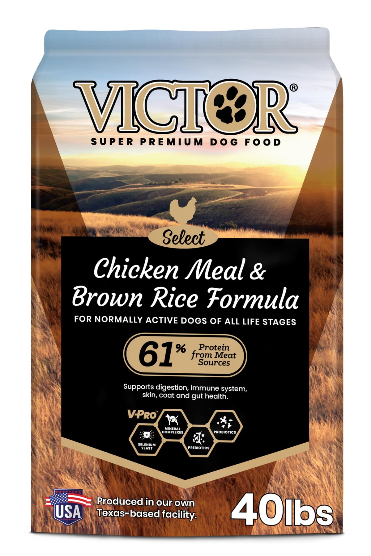 Chicken Meal & Brown Rice Formula Dry Dog Food, 40 lb V932730