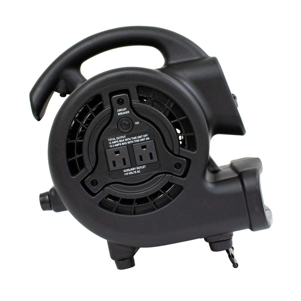 138 W 600 CFM Centrifugal Air Mover, Carpet Dryer, Floor Fan, Blower, Black Y39631
