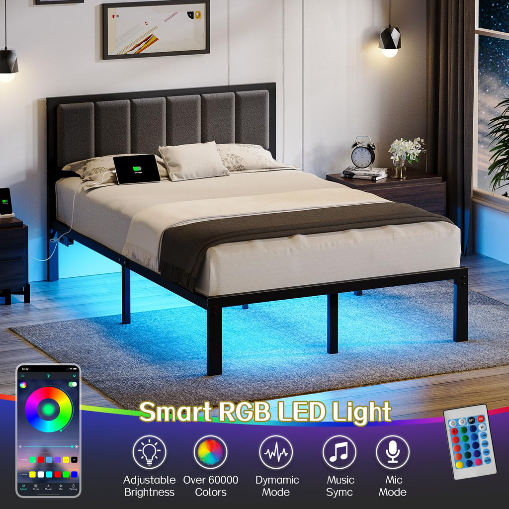 Full Bed Frame with Headboard E73746