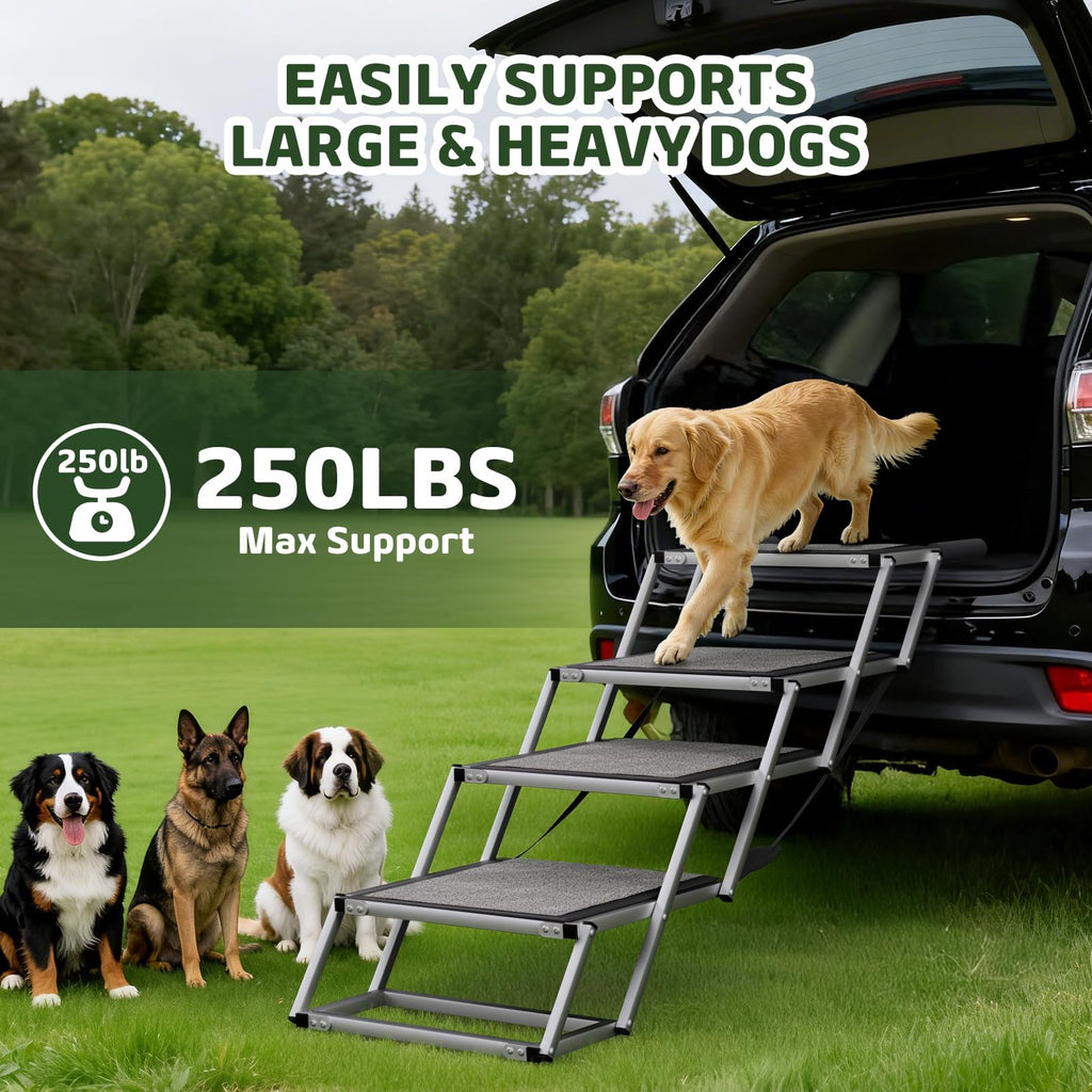 20'' Extra Wide 4-Step Aluminum Dog Stairs N424216