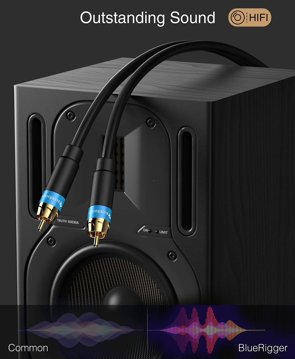 15FT Dual Shielded RCA Subwoofer Cable N4635