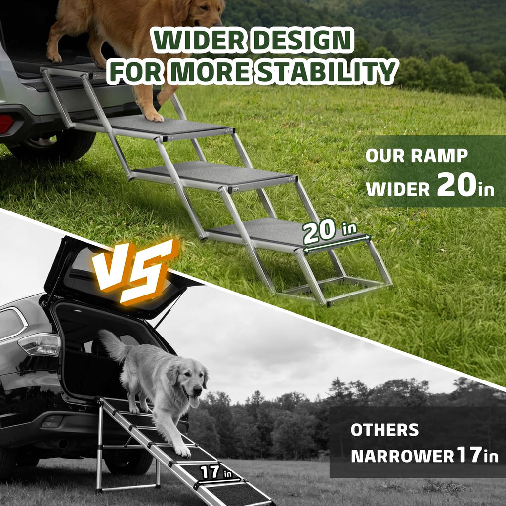 20'' Extra Wide 4-Step Aluminum Dog Stairs N424216