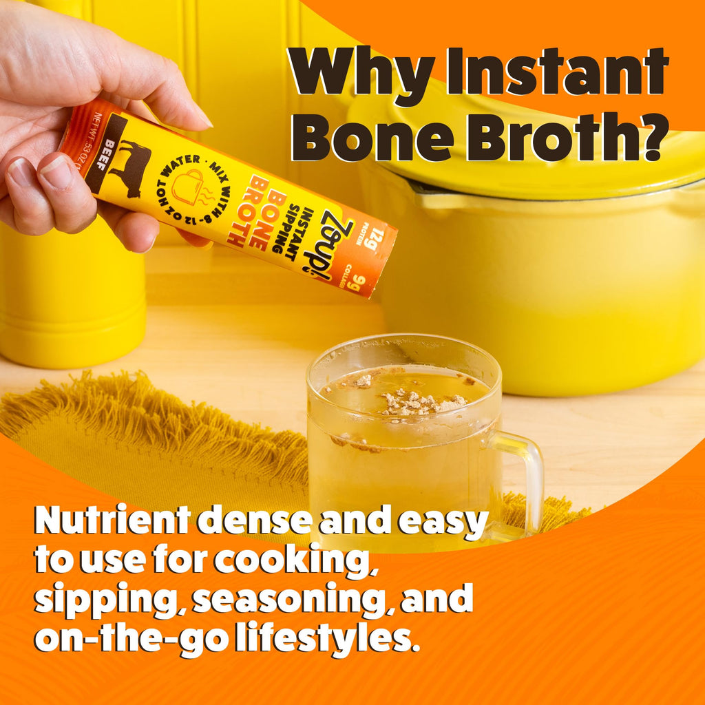 Instant Sipping Bone Broth Mix Beef 0.53 oz Pack of 30 J502