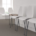 White Plastic Stacking Chairs Set of 5 Z141945