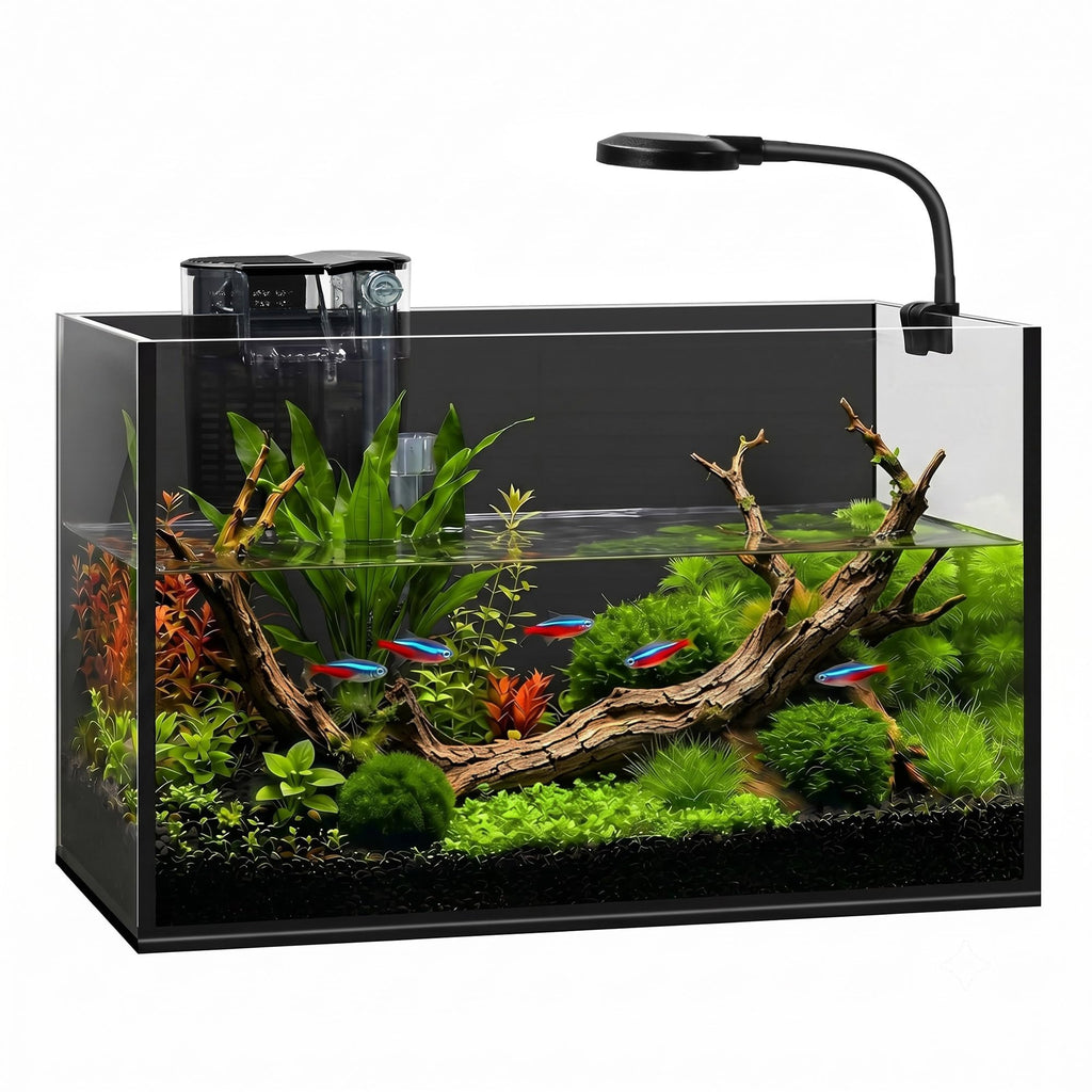 2 Gallon Fish Tank with Light and Filter B4044