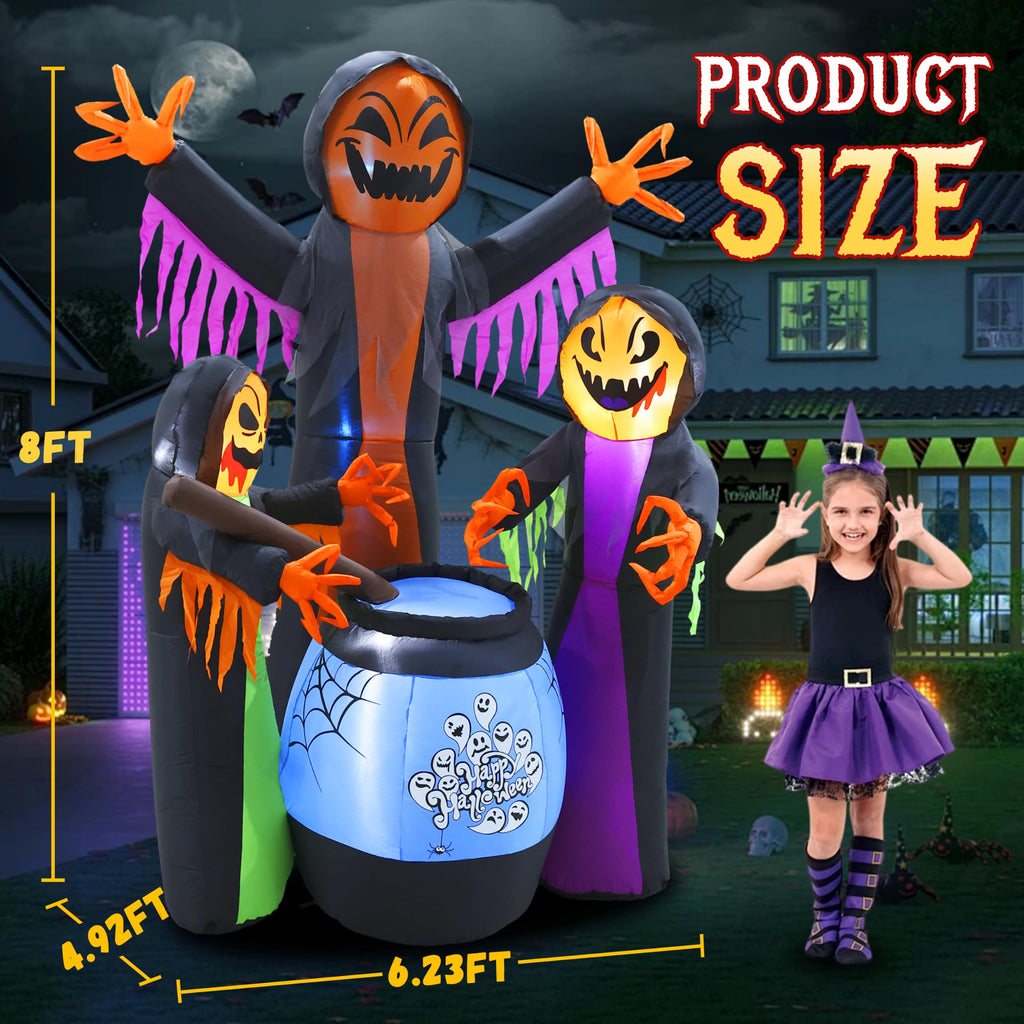 8FT Halloween Inflatable with Light Yard Decor Z9795