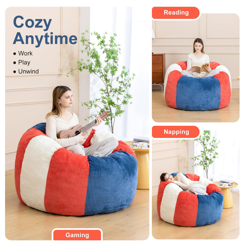 Shredded Foam Bean Bag Chair with Arms L867