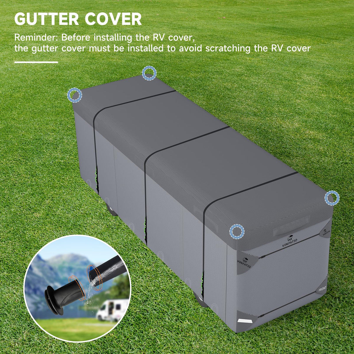 Class A RV Cover 7 Layers 34'-37' Windproof Waterproof A6382