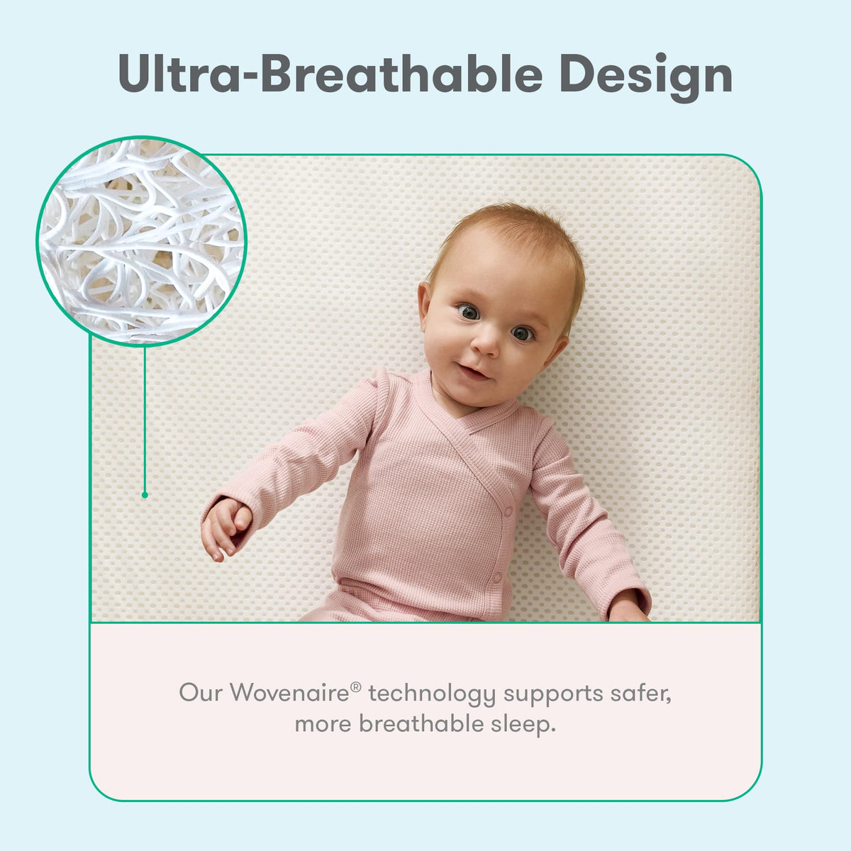 Mini Crib Mattress Breathable Washable Q895