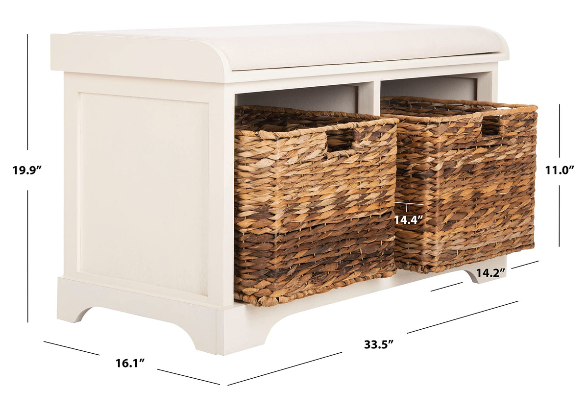 Wood Storage Bench W2498
