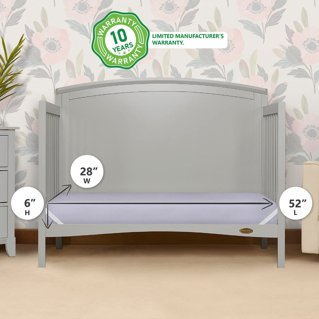 Periwinkle Crib and Toddler Mattress with 3D Mesh Cover J89033