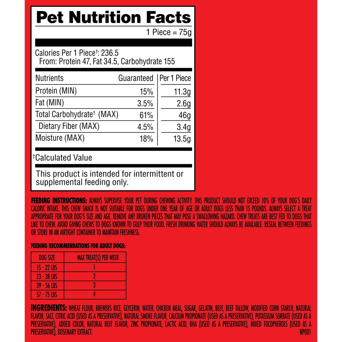 Real Beef Dog Chews F148328