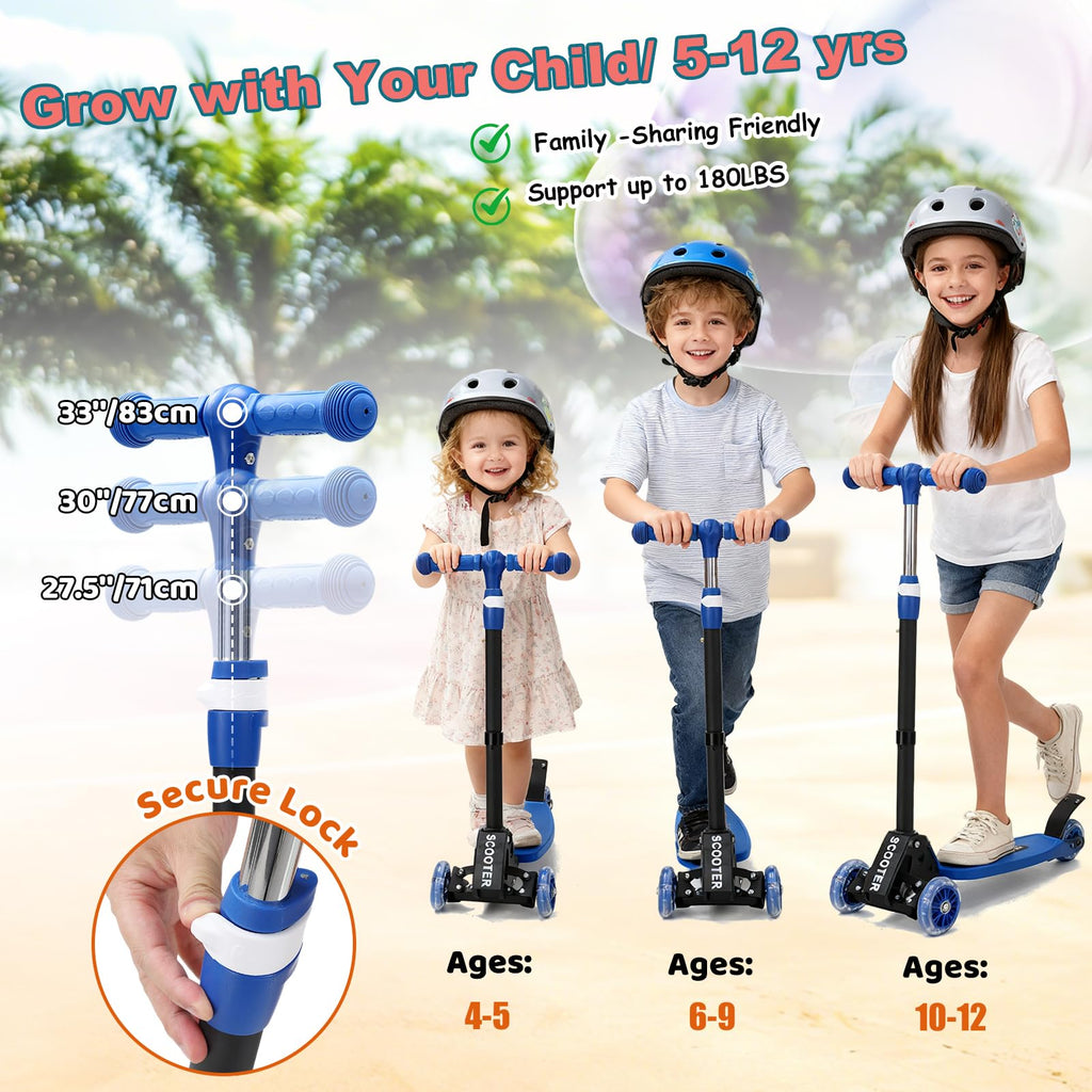 3 Wheel Kids Scooter with LED Light-Up Wheels K792409