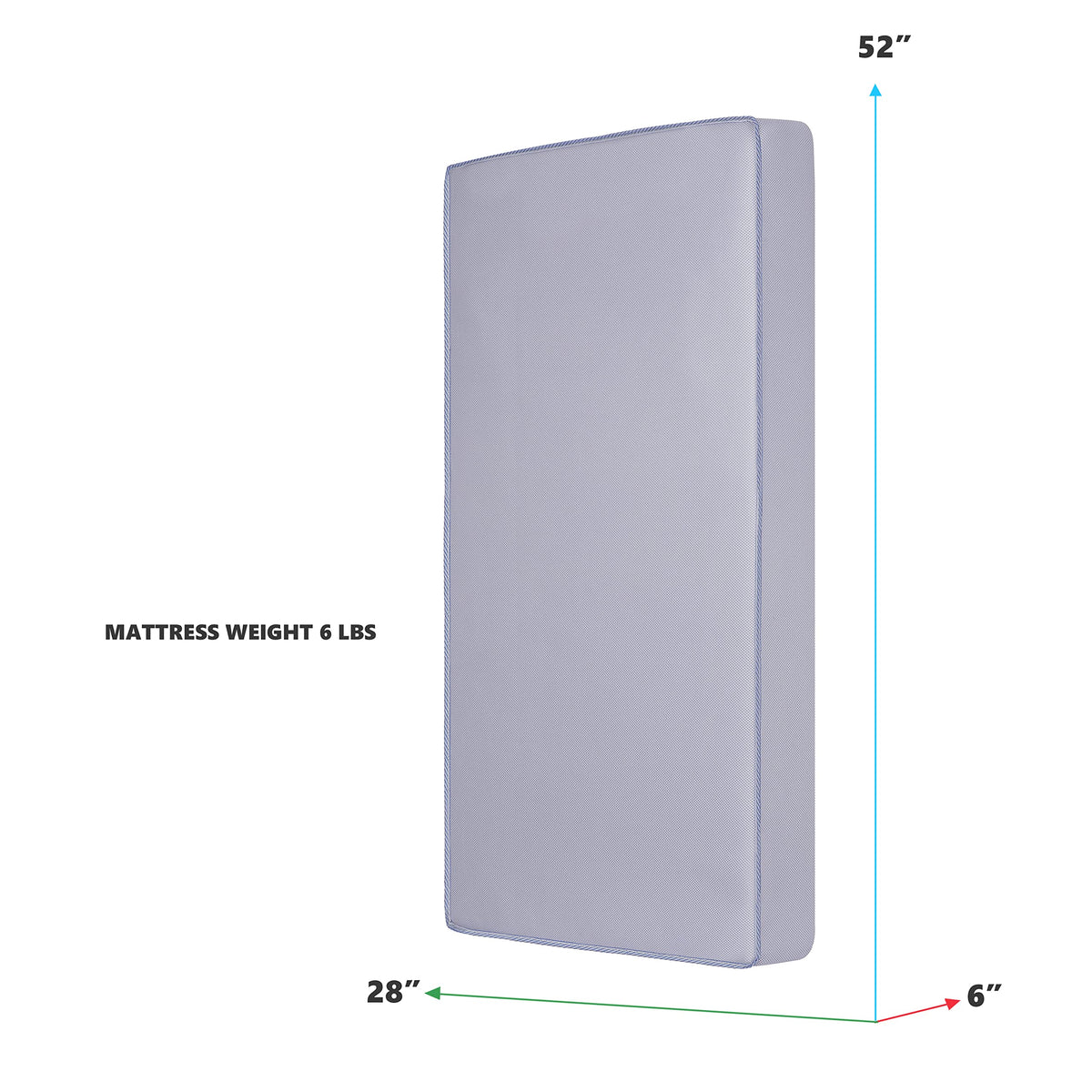 Periwinkle Crib and Toddler Mattress with 3D Mesh Cover J89033