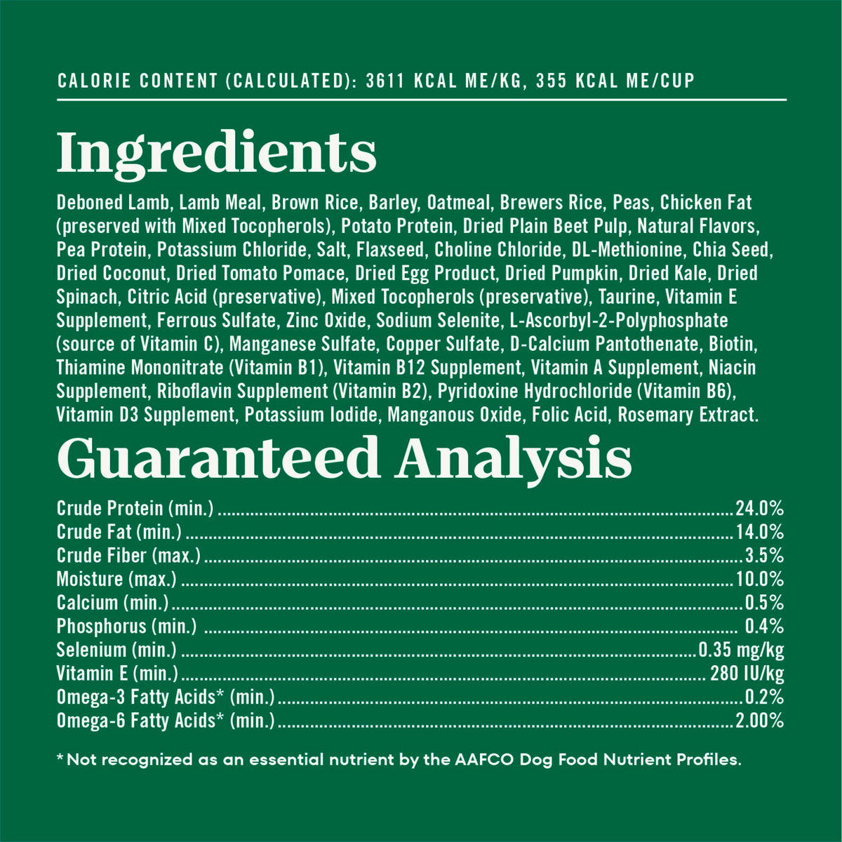 Adult Dry Dog Food, Lamb & Brown Rice Recipe, 36 lb P112