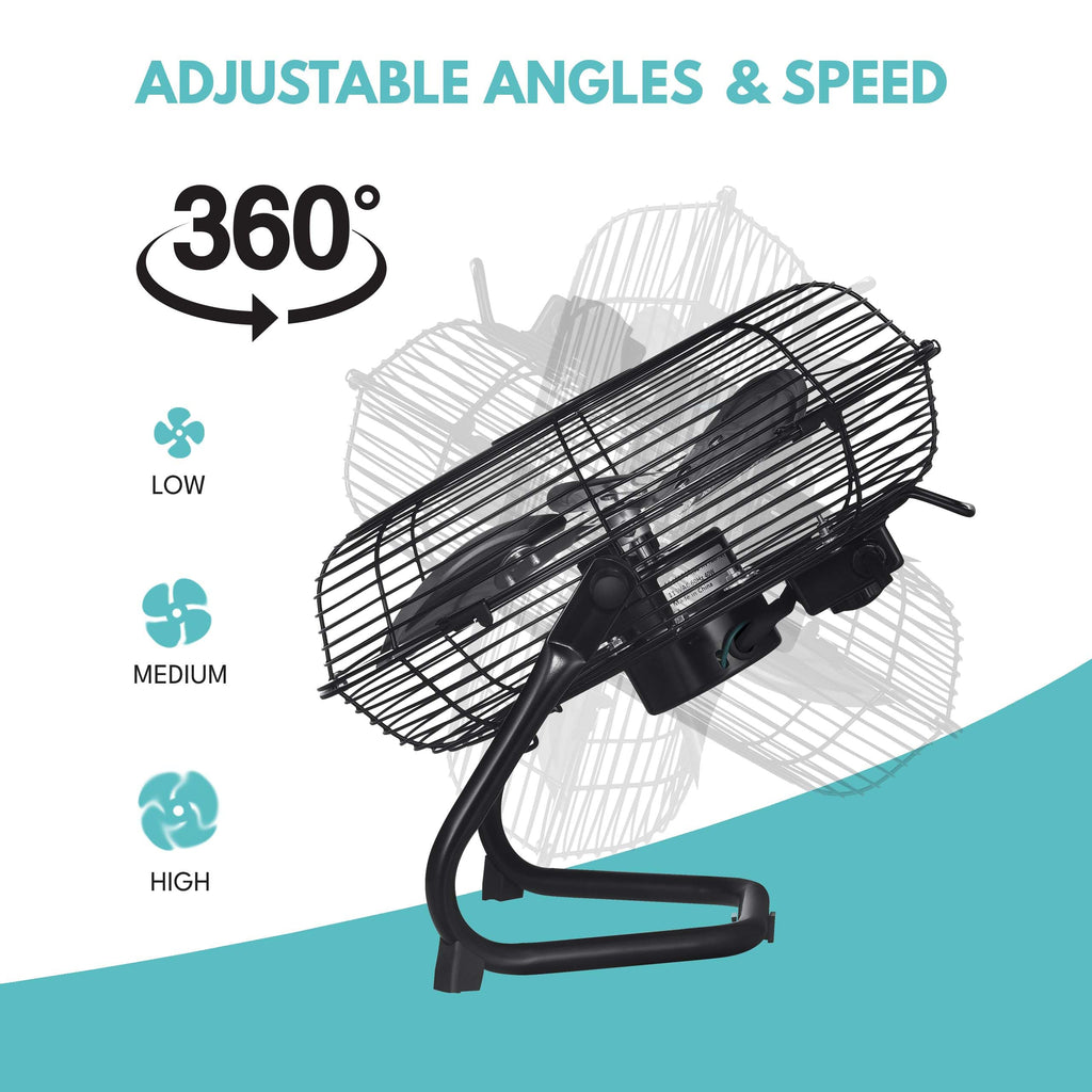 20 in. 3 Speed Metal Floor Fan with Tilting Head J42755