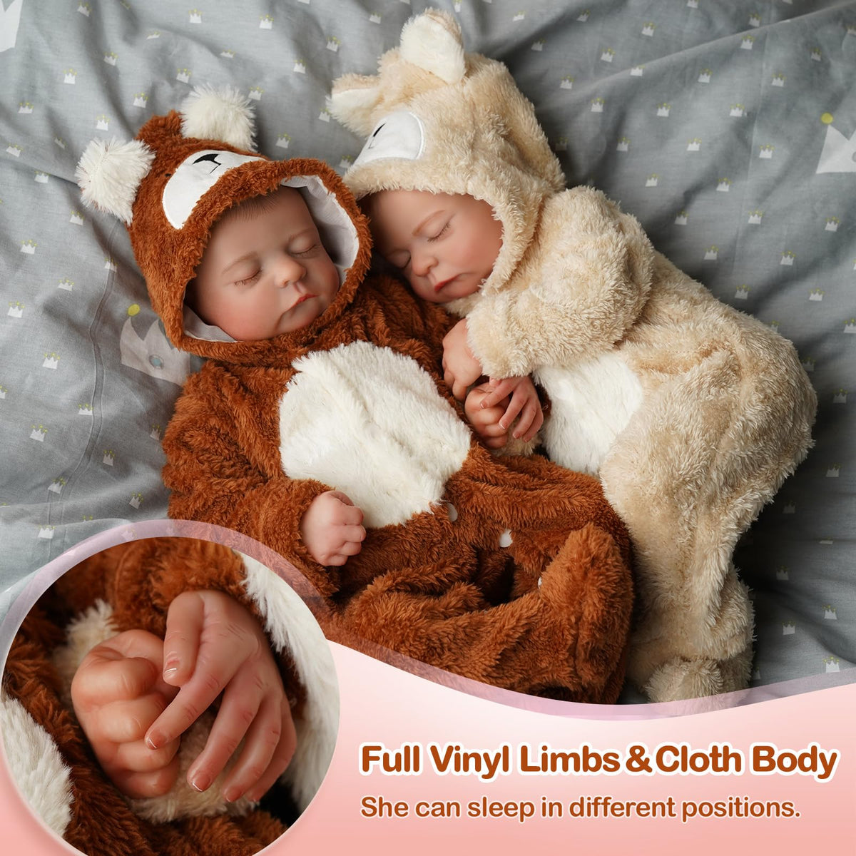 20 inch Soft Body Poseable Baby Doll H606