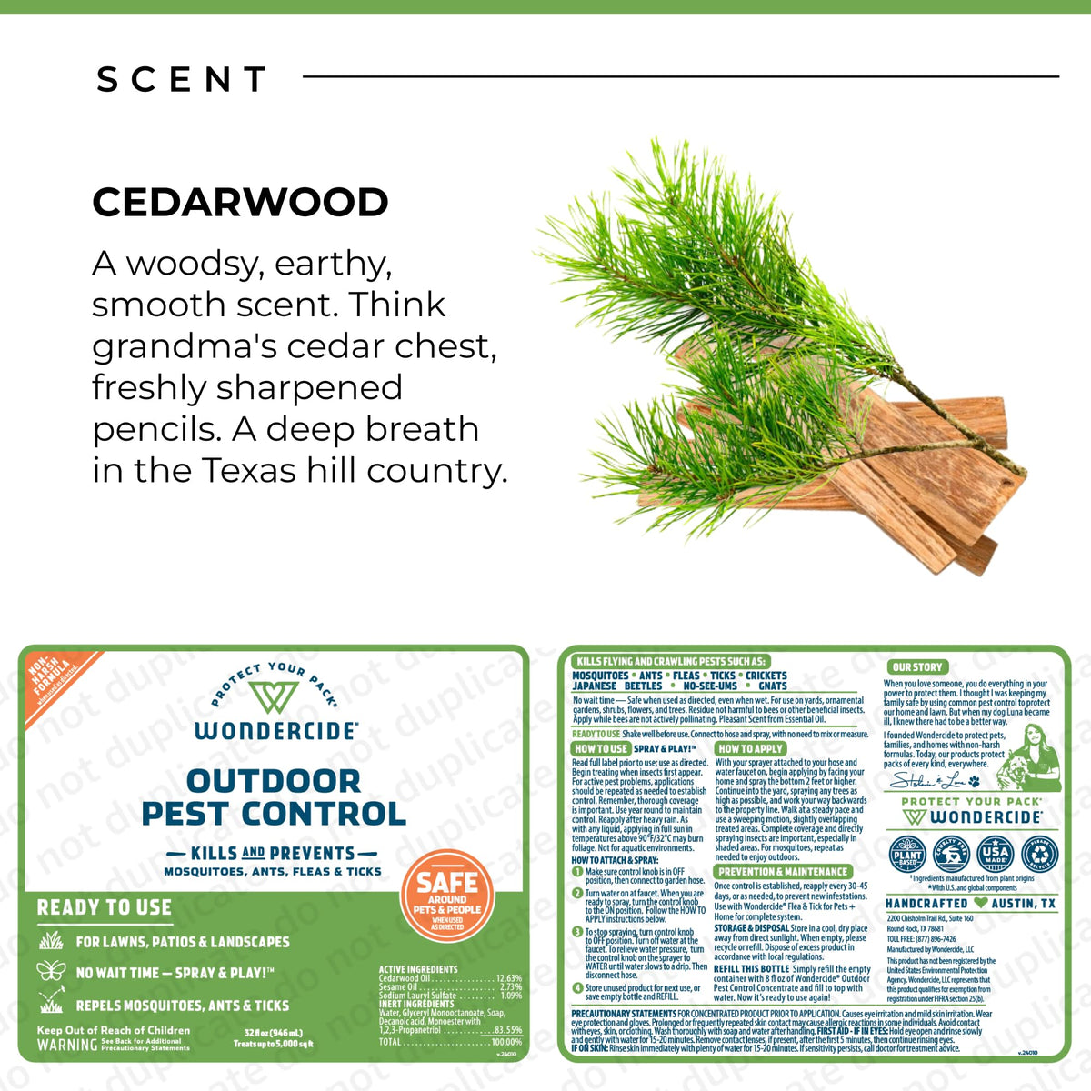 Outdoor Pest Control Spray with Essential Oils 32 oz M223640