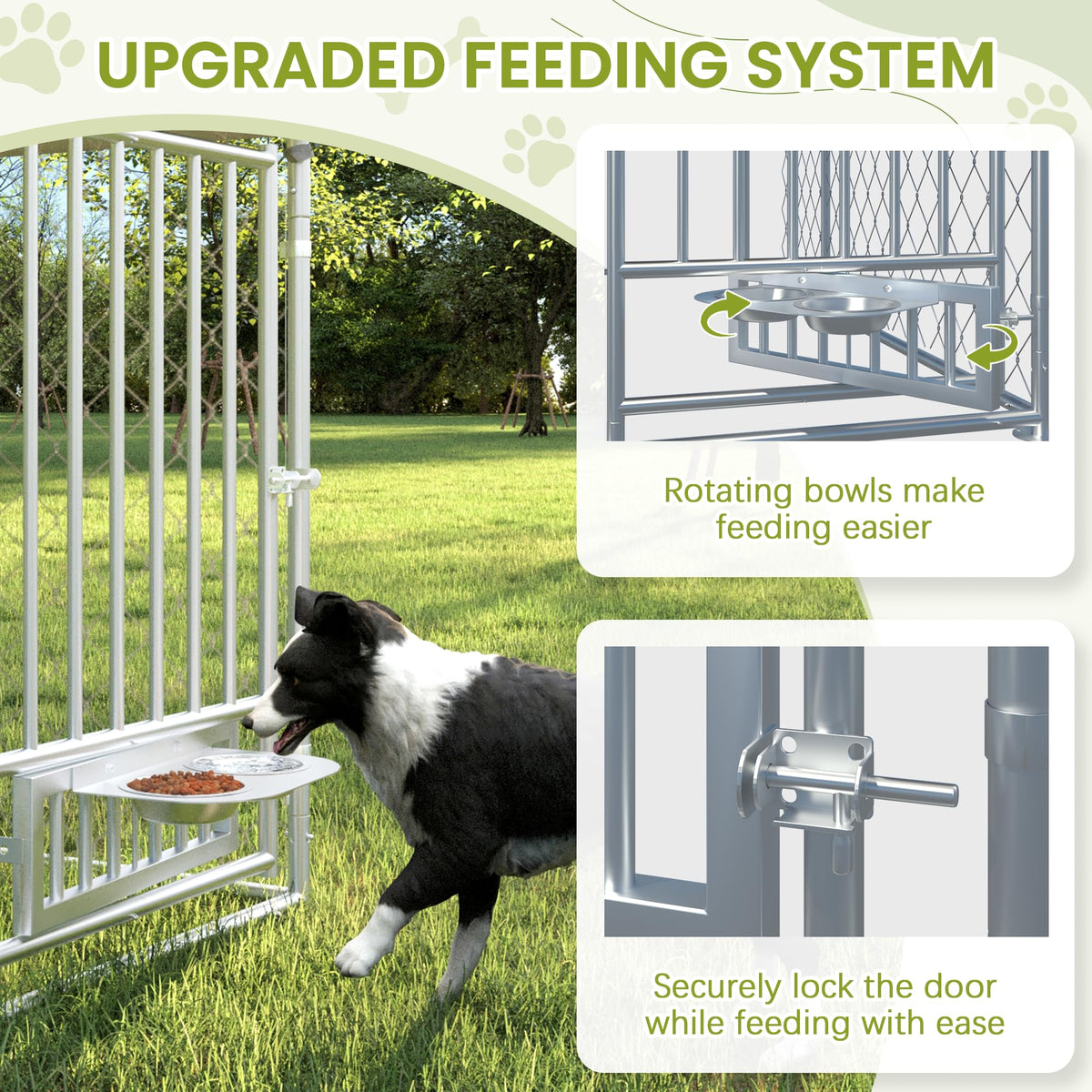 10FT x 10FT Outdoor Dog Kennel with Roof A4613
