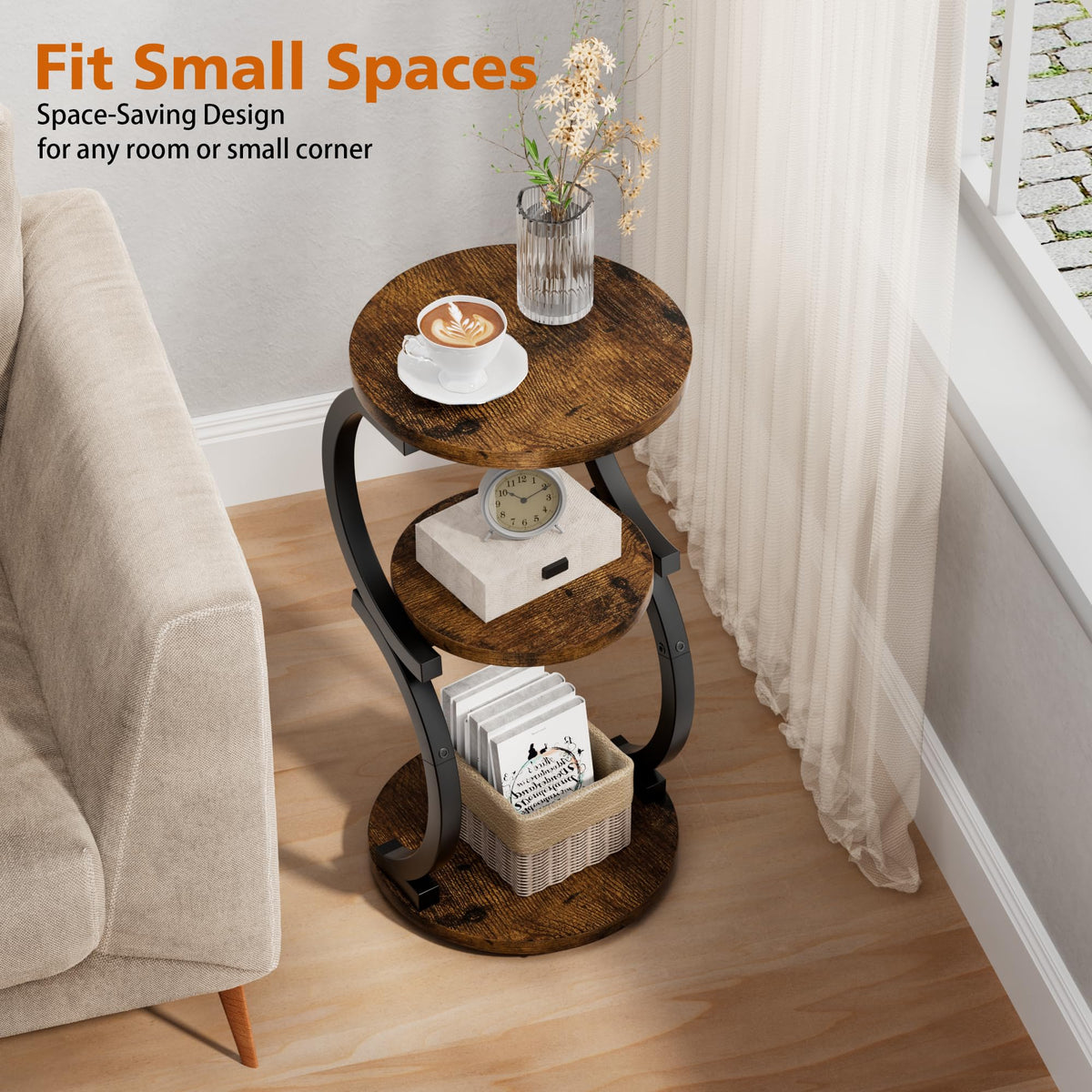 3-Tier Round Side Table X550