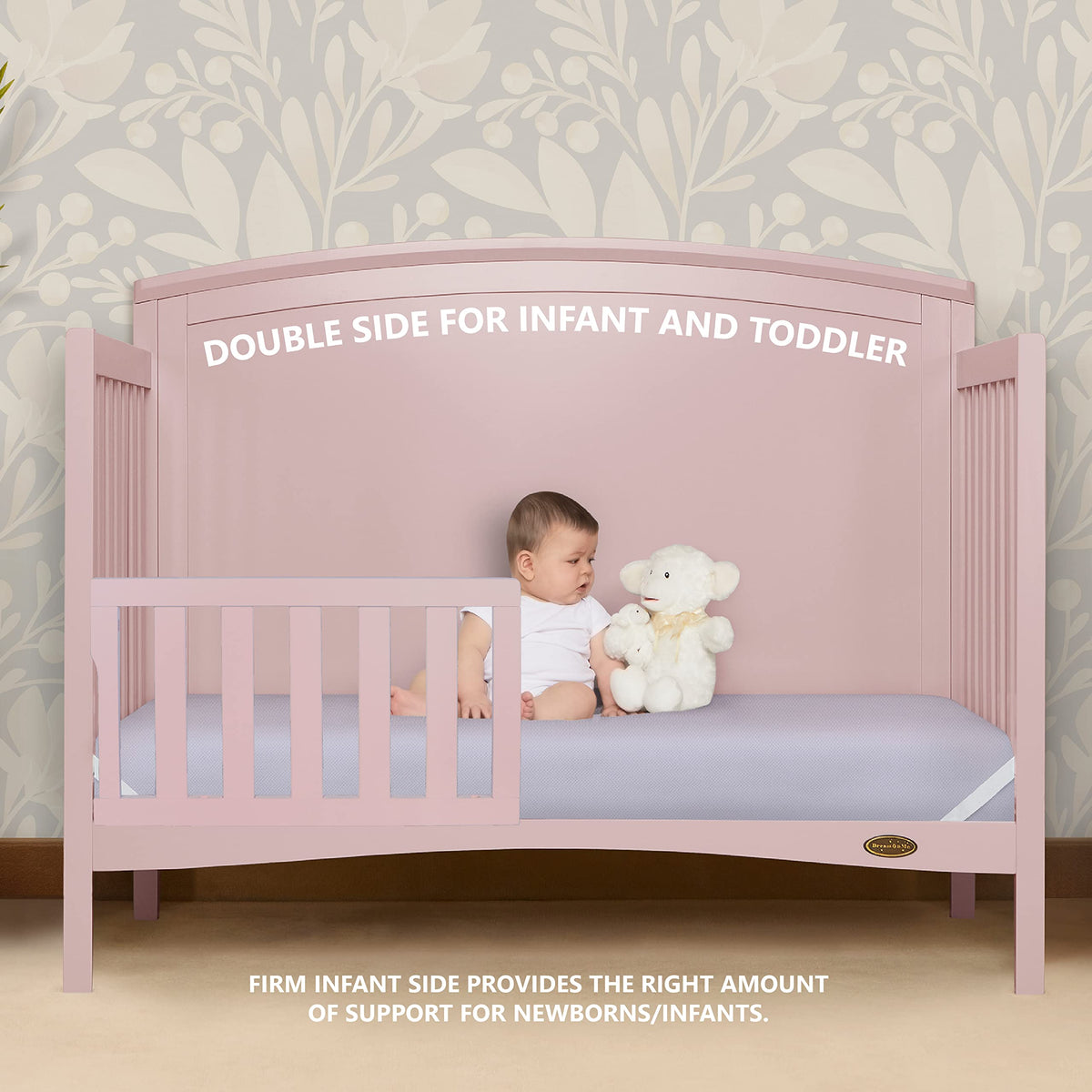 Periwinkle Crib and Toddler Mattress with 3D Mesh Cover J89033