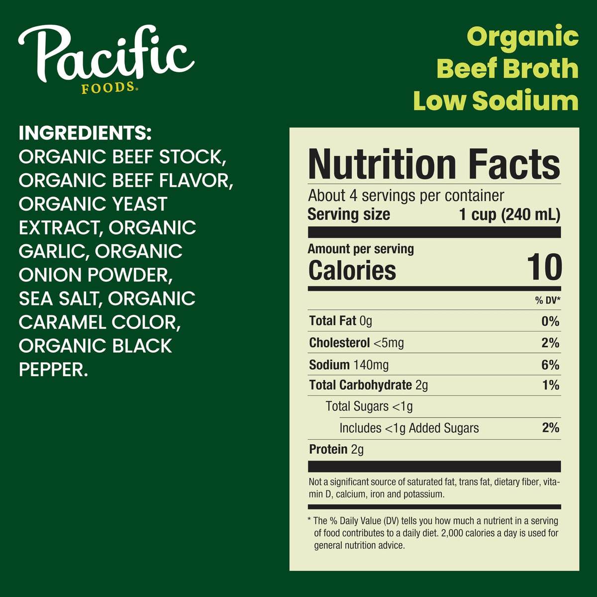 Low Sodium Organic Beef Broth 32 oz 12 Pack X622