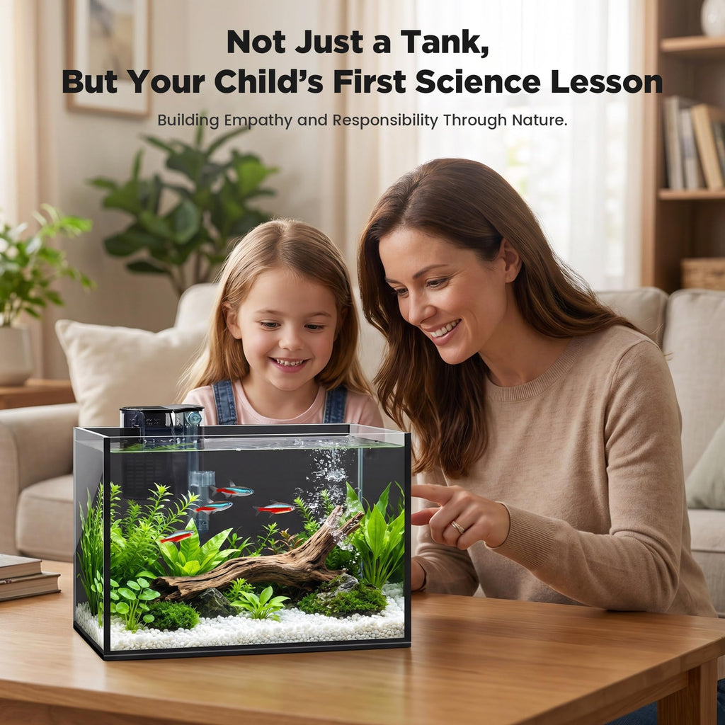 2 Gallon Fish Tank with Light and Filter B4044