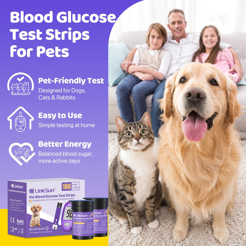 Pet Glucose Test Strip for Dogs & Cats, 100PCS F50513