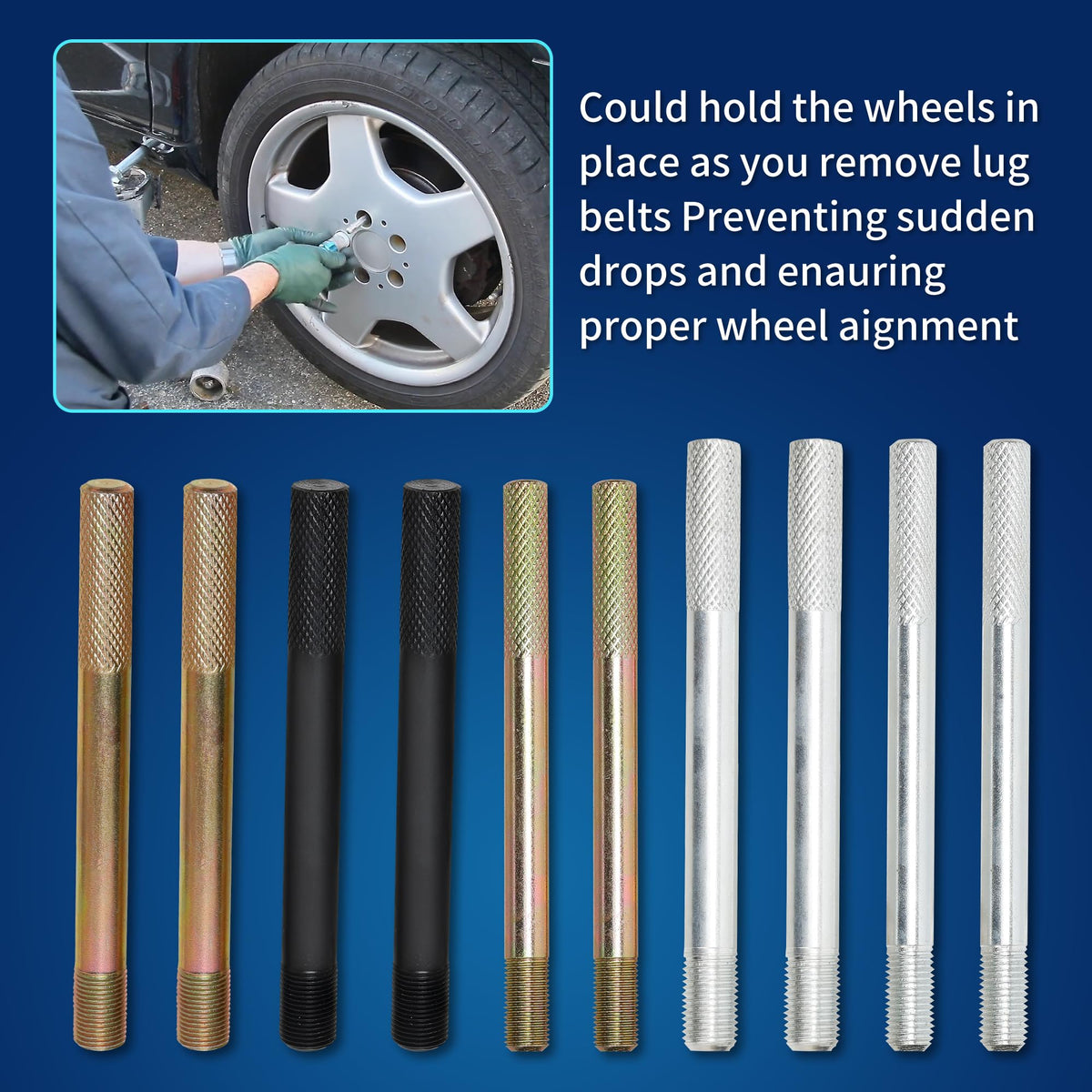 Steel Alloy Wheel Alignment Pin Tool M14x1.5/1.25 E3397