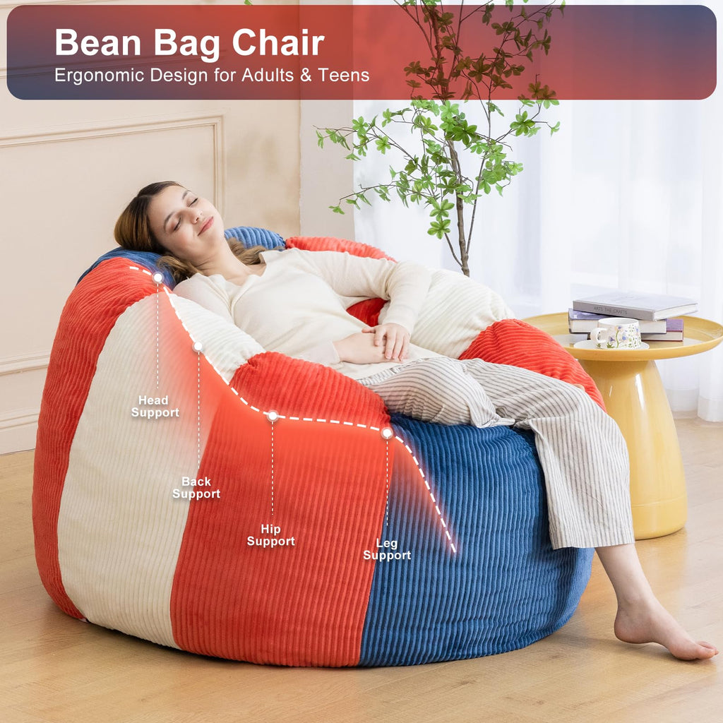 Shredded Foam Bean Bag Chair with Arms L867