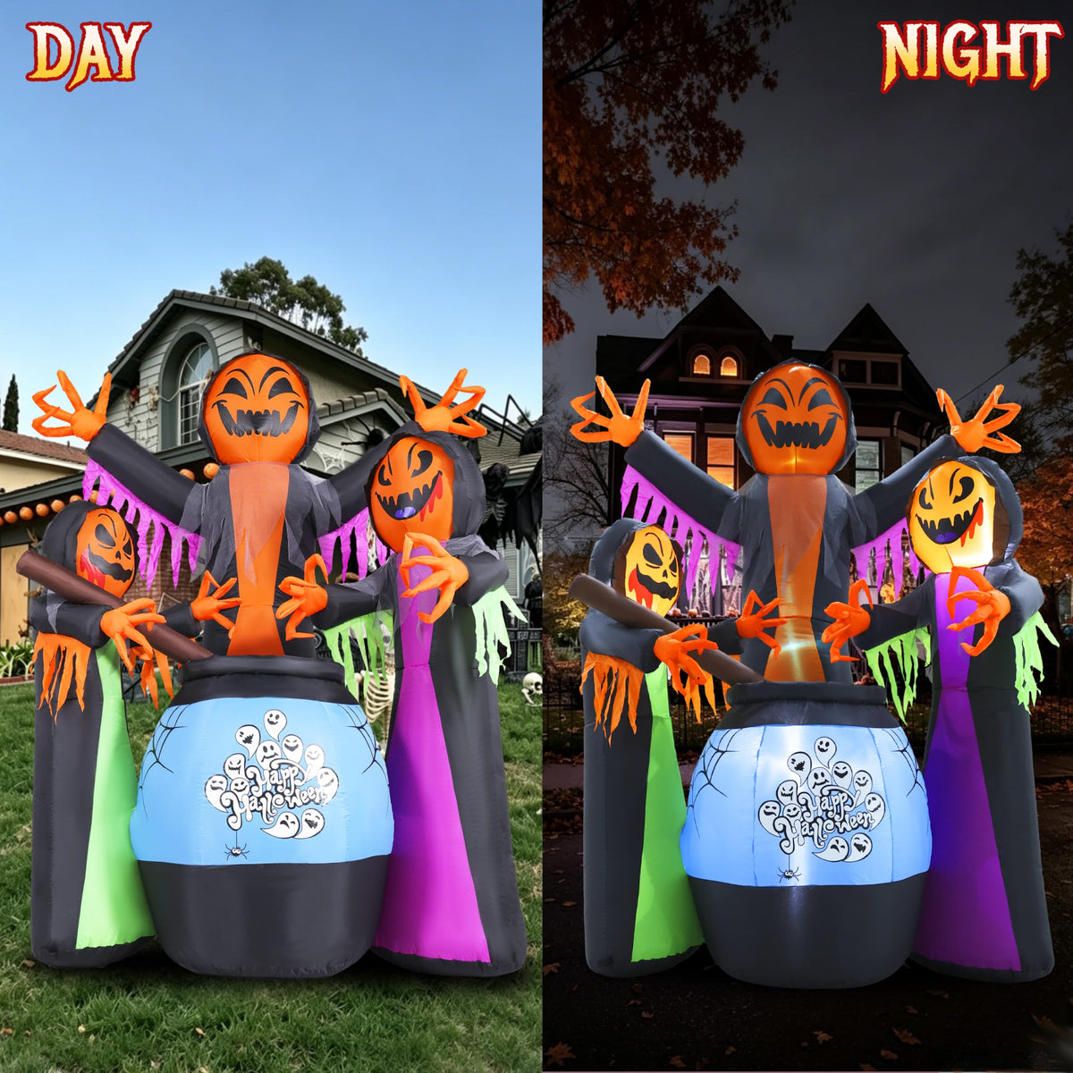 8FT Halloween Inflatable with Light Yard Decor Z9795