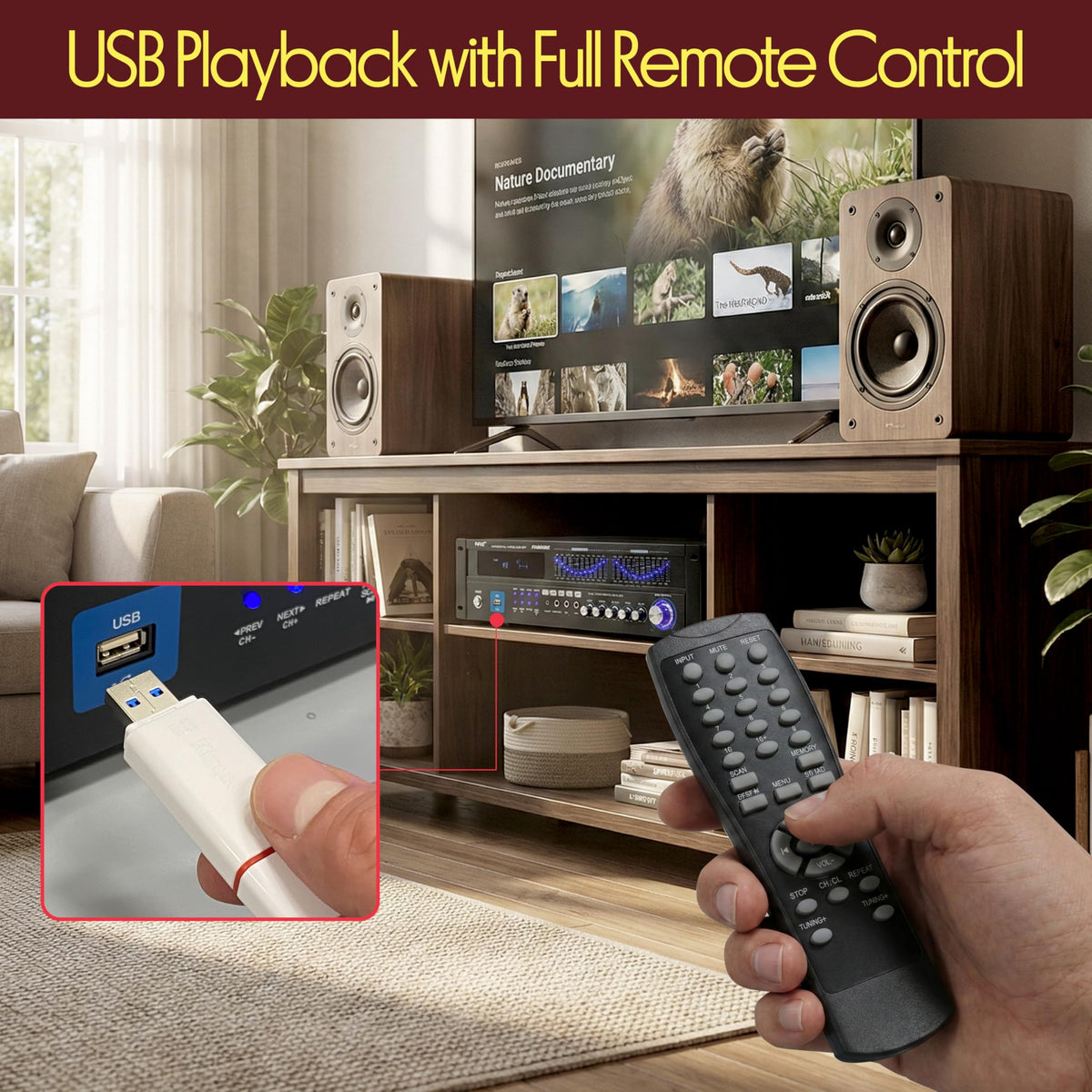 2000W 6-Channel Bluetooth Hybrid Home Amplifier P282204
