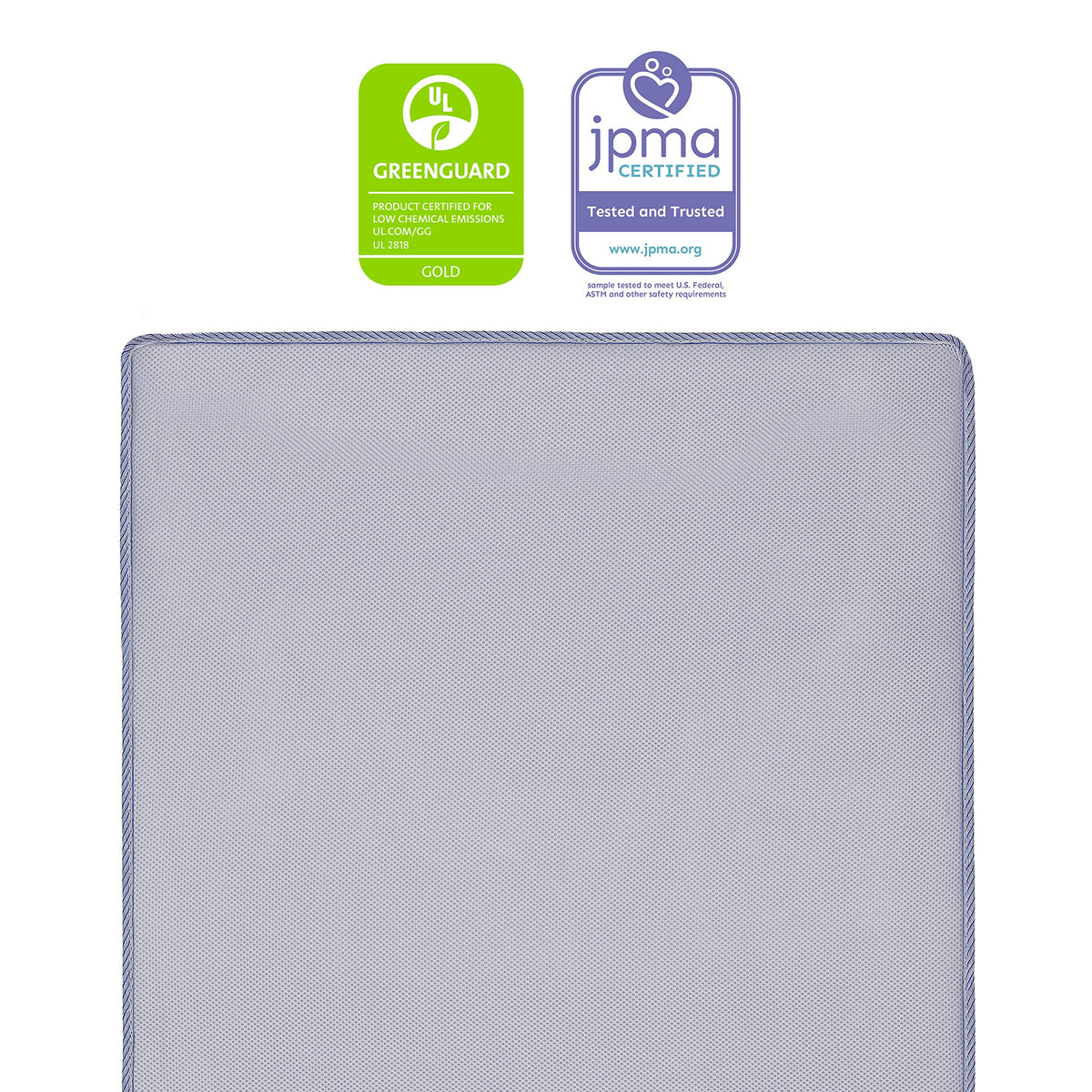 Periwinkle Crib and Toddler Mattress with 3D Mesh Cover J89033