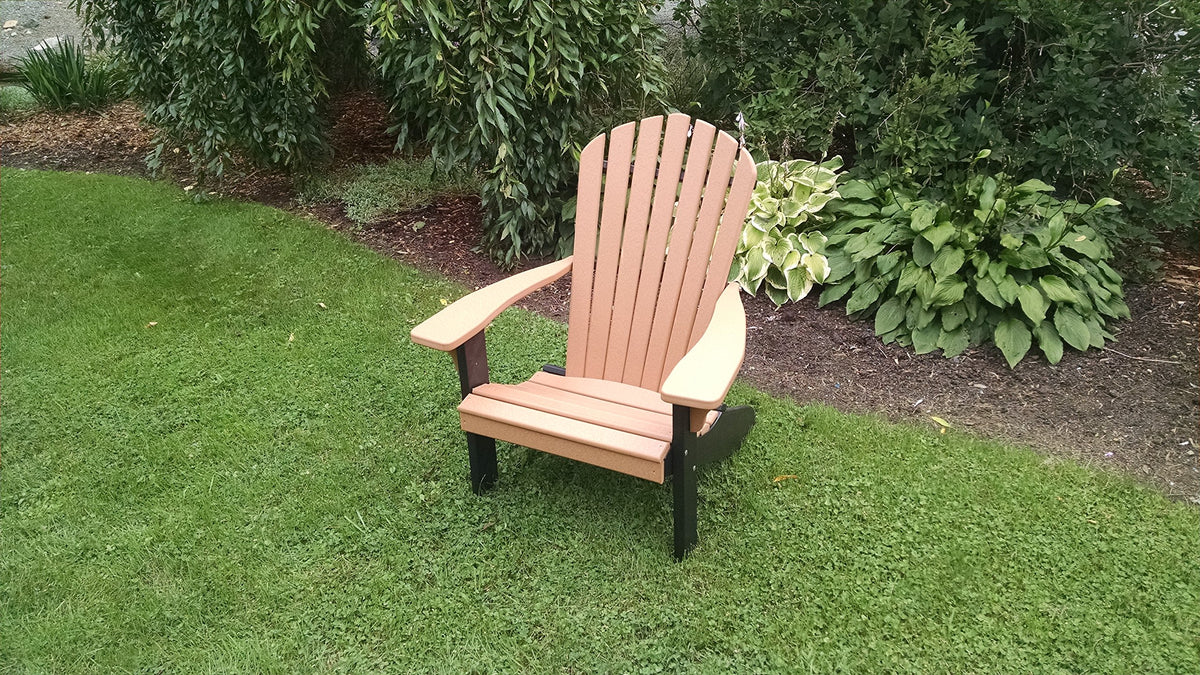 Poly Fanback Adirondack Chair with Black Frame L6632